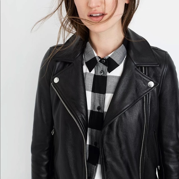 Madewell Ultimate Leather Motorcycle Jacket NWOT - Picture 3 of 5